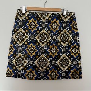 LOFT jacquard mini skirt